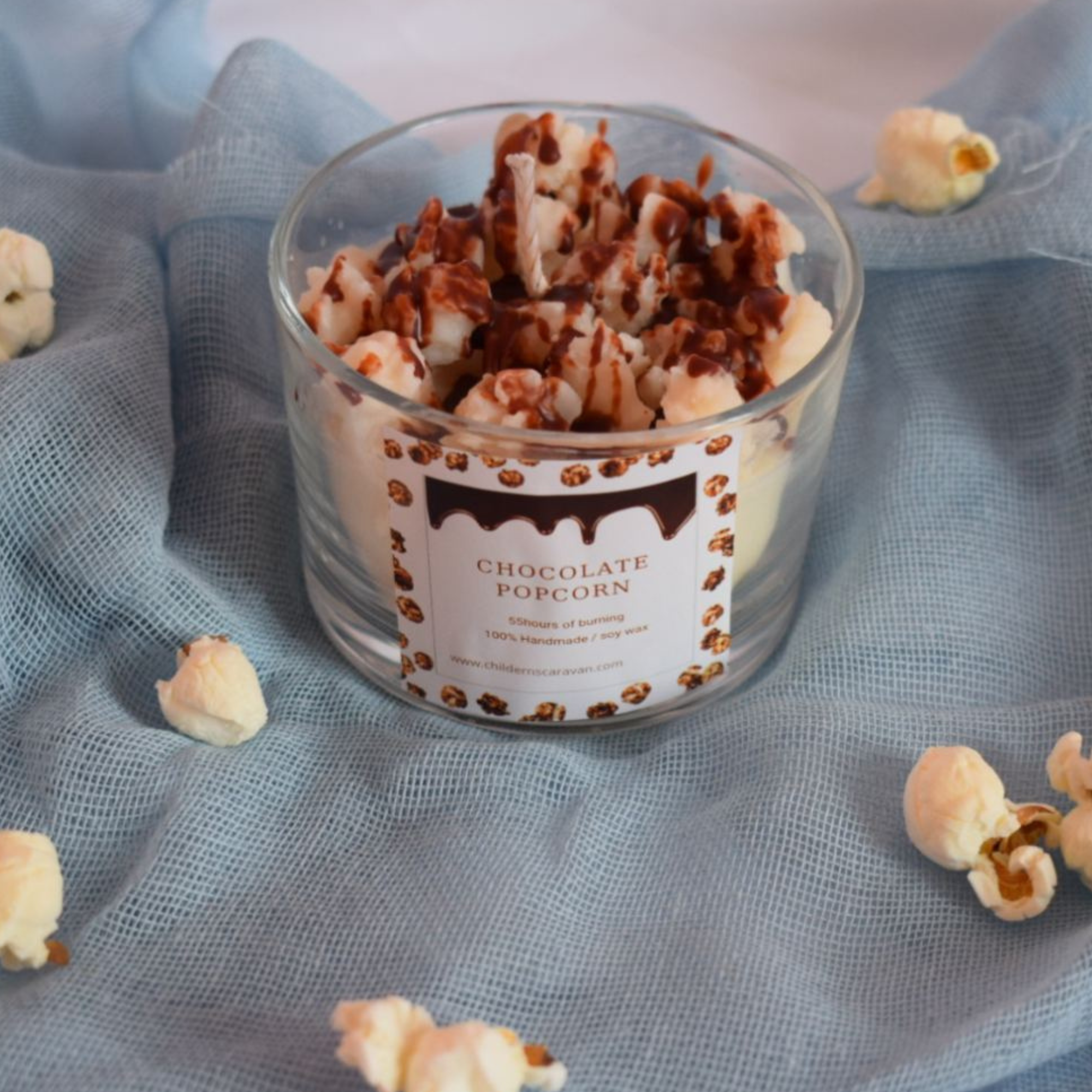 Κερί Σόγιας Popcorn Σοκολάτα – Άρωμα Σοκολατένιου Popcorn