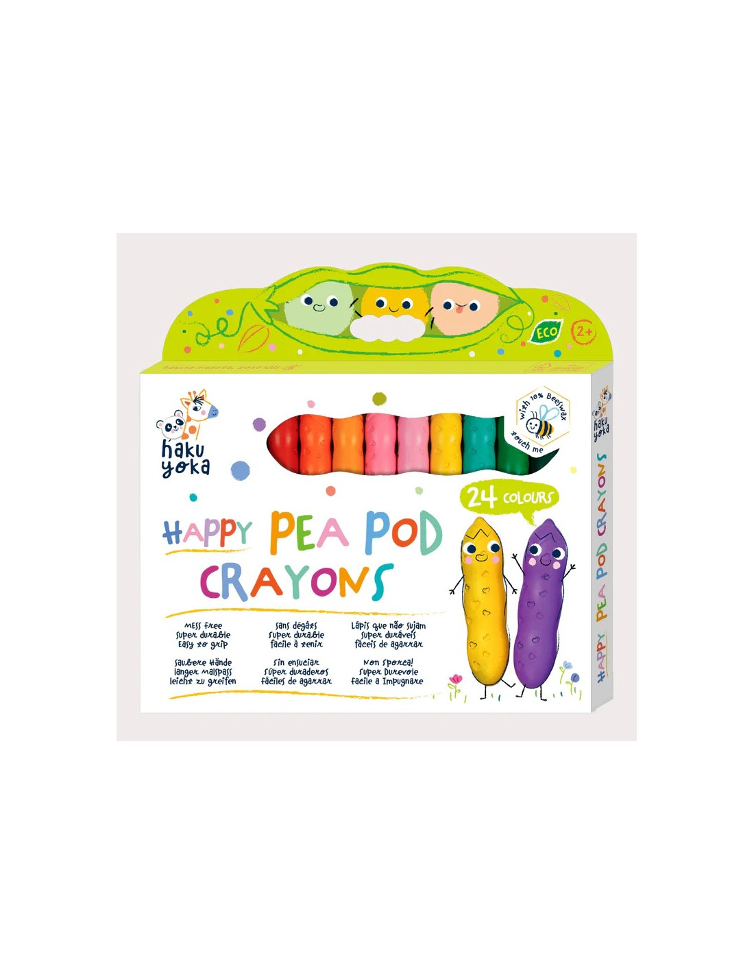 Κηρομπογιές HAPPY PEA POD 24 χρωμάτων