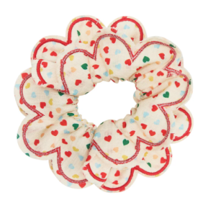 HEART PRINT SCALLOPED SCRUNCHIE🎀