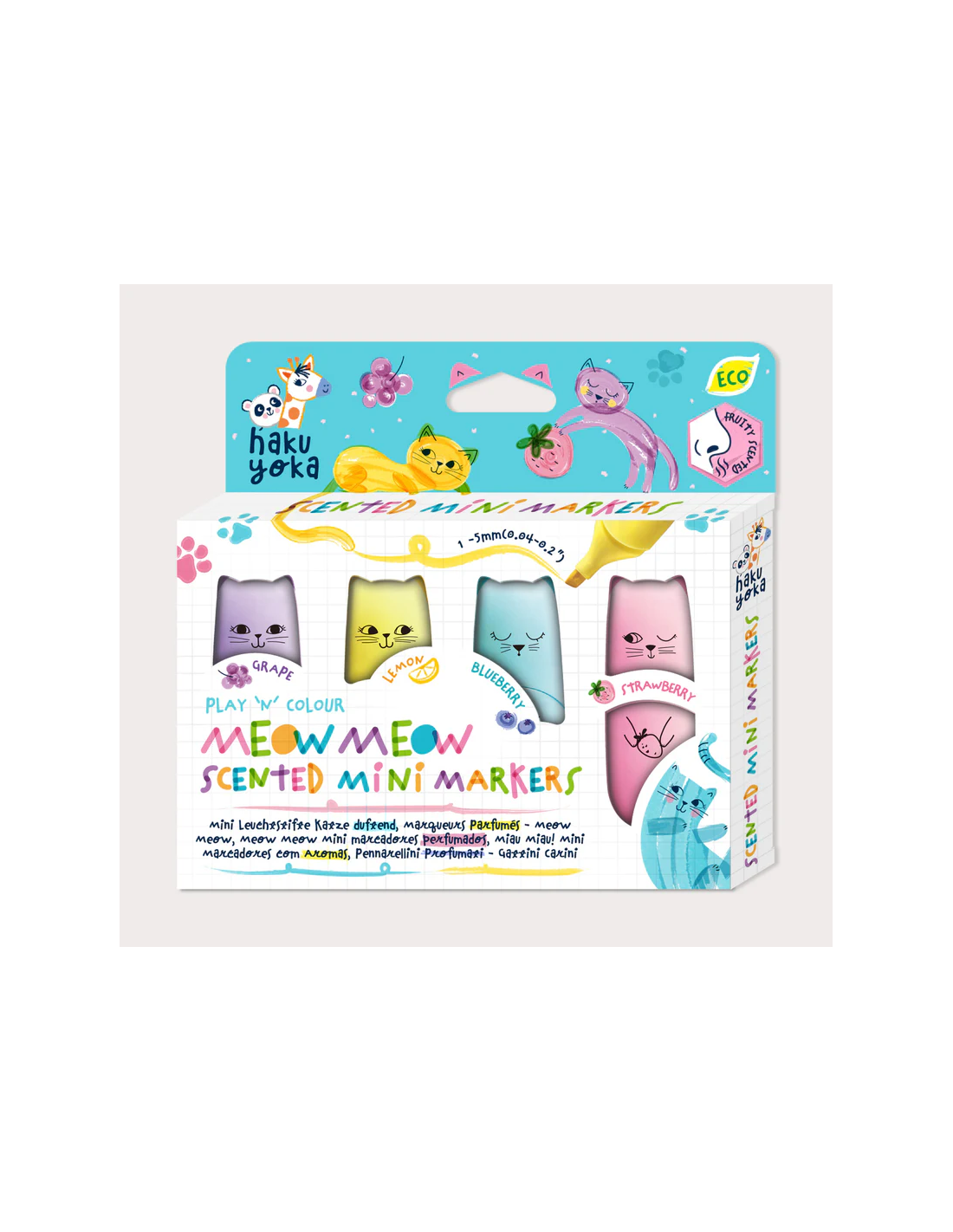 PLAY ‘N’ COLOUR MINI MARKERS MEOW MEOW SCENTED