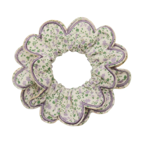 SCALLOPED FLORAL SCRUNCHIE
